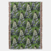 Couverture Fleurs de Lupine Bleu Sauvage Motif naturel (devant Vertical)