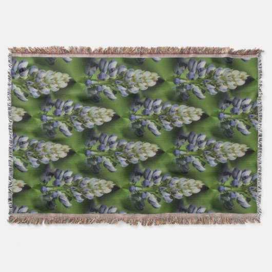 Couverture Fleurs de Lupine Bleu Sauvage Motif naturel (Devant)