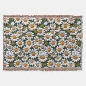 Couverture Fleurs de marguerites blanches au crochet Printemp (Devant)