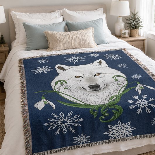 Couverture Fleurs de perce-neige du loup arctique blanc