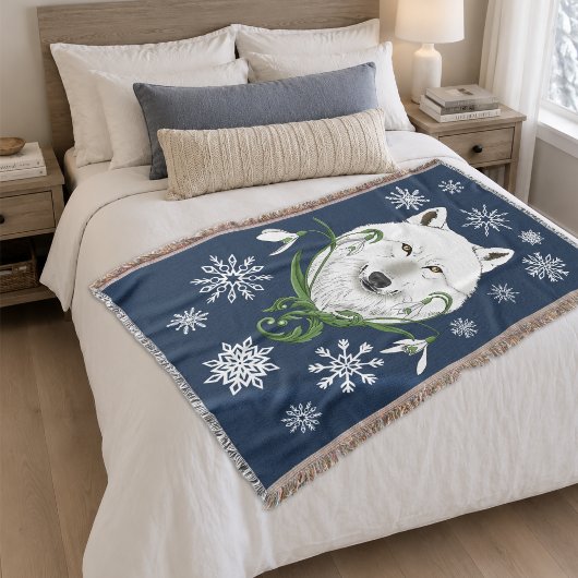 Couverture Fleurs de perce-neige du loup arctique blanc
