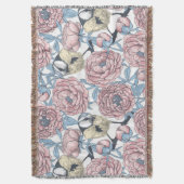 Couverture Fleurs de pivoines et oiseaux (devant Vertical)