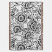 Couverture Fleurs de soleil et ailerons en noir et blanc (devant Vertical)