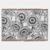 Couverture Fleurs de soleil et ailerons en noir et blanc (Devant)