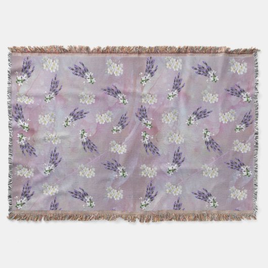 Couverture Fleurs de Tuberose et de Lavande sur pétales Roses (Devant)