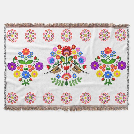 Couverture Fleurs design polonaises. (Devant)