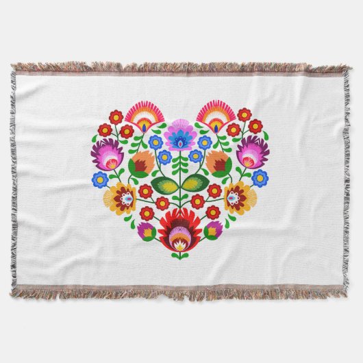 Couverture Fleurs design polonaises. (Devant)