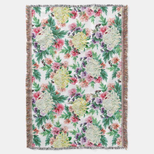 Couverture Fleurs d'été colorées motif (devant Vertical)