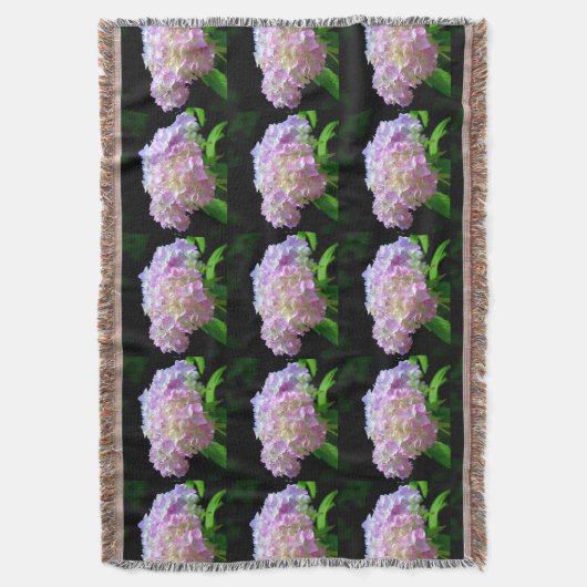 Couverture Fleurs d'hydrangée violette rose doux (devant Vertical)