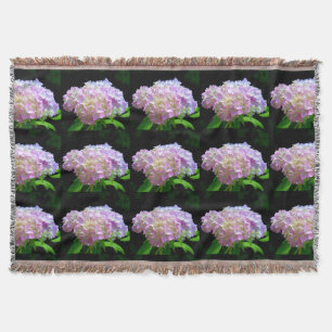 Couverture Fleurs d'hydrangée violette rose doux
