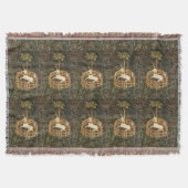 COUVERTURE FLEURS D'IMAGINAIRES UNICORNES ET GOTHIQUES, MOTIF (Devant)