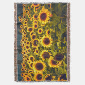 Couverture Fleurs du paysage du terrain de tournesol Jaune (devant Vertical)