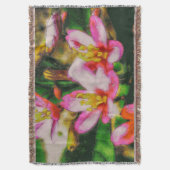 Couverture Fleurs Éclaboussées de Rose (devant Vertical)