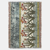 Couverture Fleurs en verre tendu avec bordure en tan (devant Vertical)