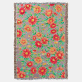 Couverture "Fleurs ensoleillées" - Dessus de table tissé flor (devant Vertical)