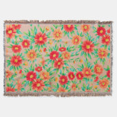 Couverture "Fleurs ensoleillées" - Dessus de table tissé flor (Devant)