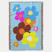 Couverture Fleurs heureuses ciel bleu clair (devant Vertical)