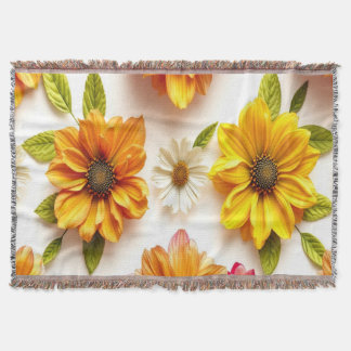 Couverture fleurs jaunes