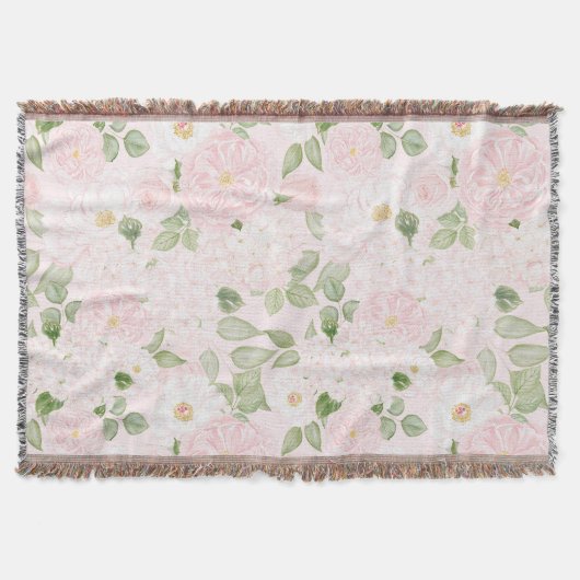 Couverture Fleurs jolies roses blanches féminines (Devant)