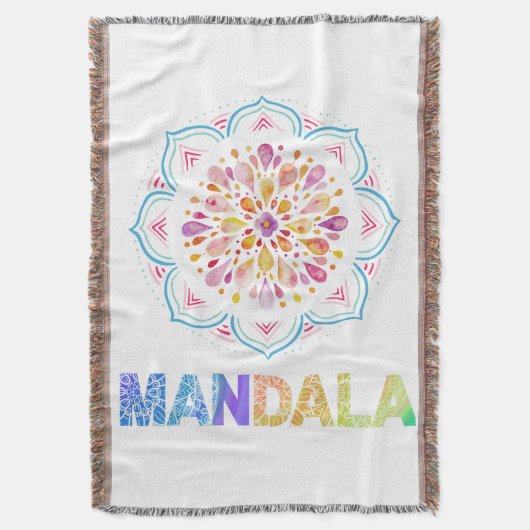 COUVERTURE FLEURS LOTUS COLORÉES MANDALA (devant Vertical)