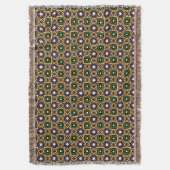 Couverture Fleurs Mandala Orange En Floraison Jeter Blanket (devant Vertical)