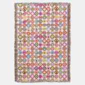 Couverture fleurs mignonnes, oiseaux, motif de coeurs (devant Vertical)