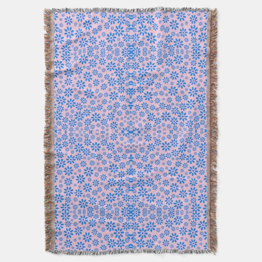 Couverture Fleurs minuscules Motif.Bleu 02.b Rose BG (devant Vertical)
