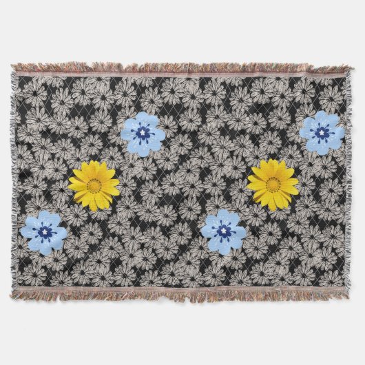 Couverture Fleurs motif 19.b. BG noir (Devant)
