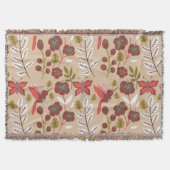 Couverture Fleurs motifs florales sans soudure, oiseaux, papi (Devant)