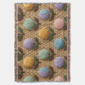 Couverture Fleurs Pom-Pom Douces avec une touche de fantaisie (devant Vertical)