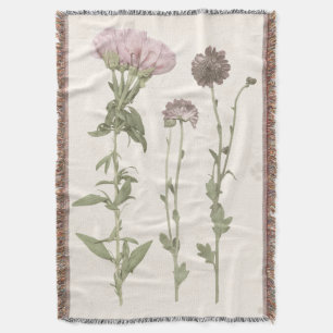 Couverture Fleurs pressées - rose