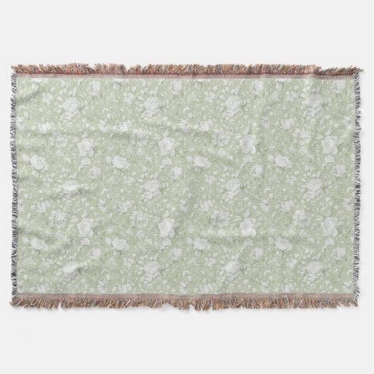 Couverture Fleurs romantiques vertes et blanches (Devant)