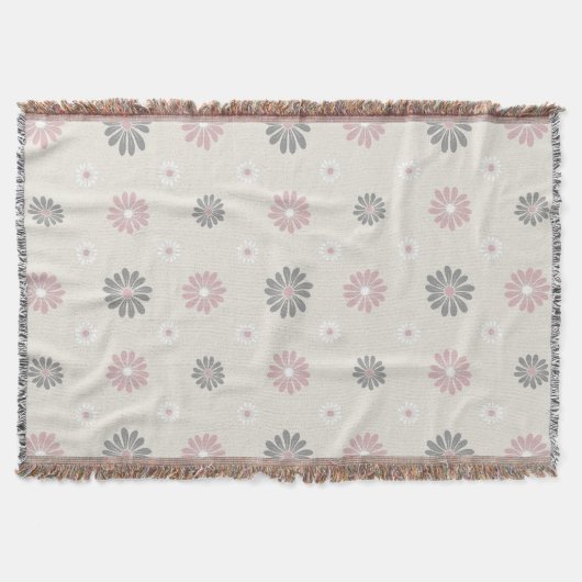 Couverture Fleurs roses et gris (Devant)