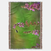 Couverture Fleurs roses N Bulles d'abeilles Jeter la couvertu (devant Vertical)
