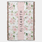 Couverture Fleurs roses, Roses, Fleurs Aquarelles, Votre Nom (devant Vertical)