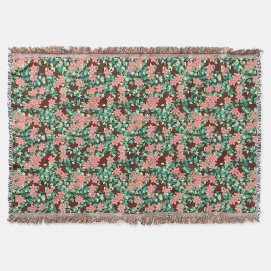 Couverture Fleurs roses sur un arrière - plan de chocolat (Devant)