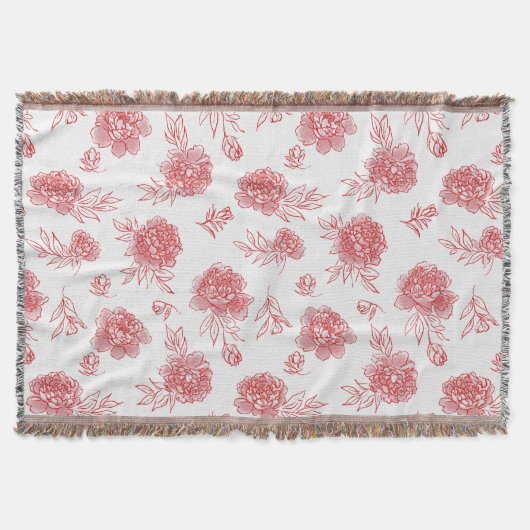 Couverture Fleurs Rouges Chic (Devant)
