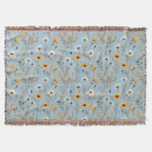 Couverture Fleurs sauvages Australiens Sur Bleu,