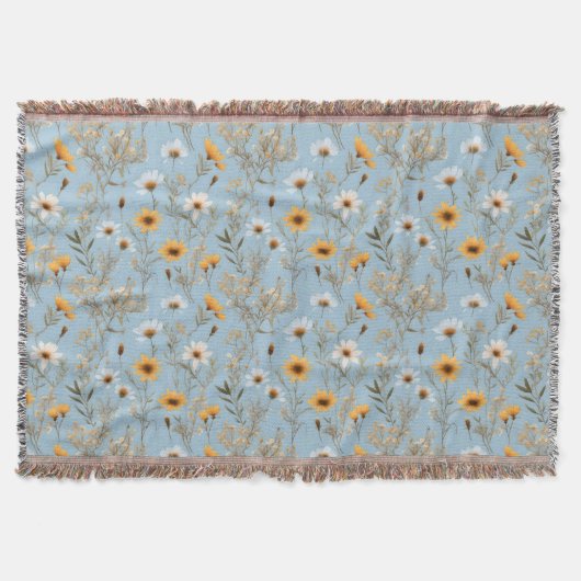 Couverture Fleurs sauvages Australiens Sur Bleu, (Devant)