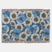 Couverture Fleurs sauvages blanches et papillons bleus (Devant)