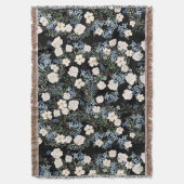 Couverture Fleurs sauvages d'aquarelle florale bleu rose Feui (devant Vertical)