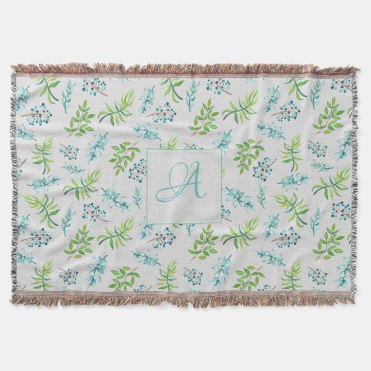 Couverture Fleurs sauvages de monogramme Décoration de mariag (Devant)
