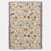 Couverture Fleurs sauvages rustiques - Boho Automne modèle fl (devant Vertical)