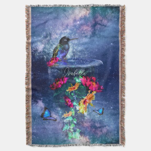 Couverture Fleurs tropicales, colibri, papillon et étoiles (devant Vertical)