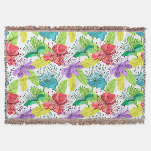 Couverture Fleurs tropicales sans couture motif