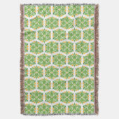 Couverture Fleurs Vertes, Motif De Fleurs, Modèle Floral (devant Vertical)