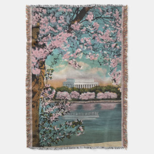 Couverture Fleurs vintages de cerises en DC Jeter la couvertu