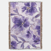 Couverture Fleurs violettes aquarelle fleurs violettes peinte (devant Vertical)