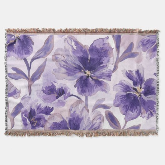 Couverture Fleurs violettes aquarelle fleurs violettes peinte (Devant)