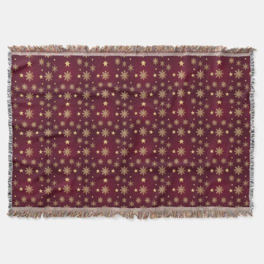 Couverture Flocon de neige doré luxueux sans couture (Devant)